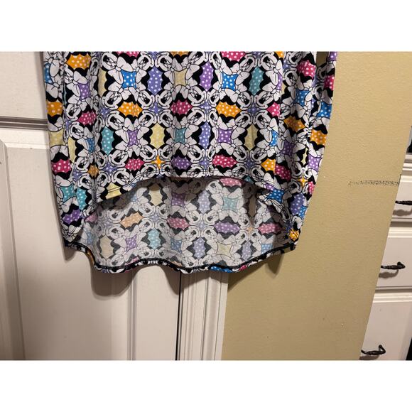 LuLaRoe Disney Minnie Mouse Colorful Tunic Shirt High Low Hem Sz M - Picture 4 of 10